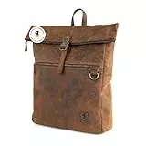 Berliner Bags Vintage Rucksack Utrecht XL aus Leder, Fahrradrucksack mit Laptopfach für Damen und Herren - Braun