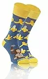 sesto senso Lustige Baumwolle Socken Damen Herren Bunte Ungleiche Funny Socks Tiere Monkey Banana 35-38 Banane Affe