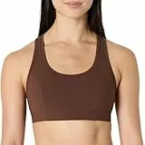 Amazon Essentials Damen Sport-BH mit Ringerrücken, Mittlerer Stützkraft fürs Fitnessstudio, für Sport und Freizeit, Haselnuss, L