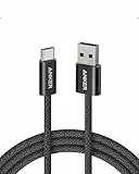 Anker Zolo USB auf USB-C Kabel 1,8m, nahtlose CarPlay-Verbindung, geflochtenes USB-C Ladekabel für Schnellladen, Premium-Design mit schlankem Stecker, Für iPhone 16/15 Serie, iPad Pro, und mehr