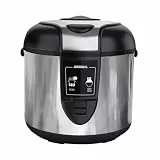 GASTROBACK Profi Reiskocher Groß 3L – Automatisches Kochen von Reis, Basmati, Porridge – Dampfgarer für Gemüse – Antihaft Innentopf – Warmhaltefunktion – Abschaltautomatik