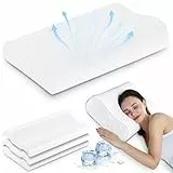 Elviros Ergonomisches Nackenstützkissen aus Memory Foam, Höhenverstellbares Sandwichkissen für Seiten- und Rückenschläfer, Kissen mit Abnehmbarem Atmungsaktivem Bezug, 60x35,5x13,5cm