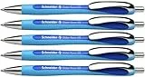 Schneider 132503 Slider Rave XB Kugelschreiber (Strichstärke: XB, dokumentenechte Mine, Made in Germany) 5 Stück, Schreibfarbe: blau