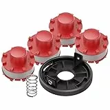 TRUSTLIONTEK Ersatzfadenspule, Kompatibel mit Einhell GE-CT 36/30Li E, Rasentrimmer-Zubehör,ersetzen Einhell 3405096 Ersatzspulen. (4 Ersatzspulen + 1 Trimmerabdeckung + 1 Feder)