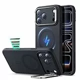 ESR für iPhone 17 Pro Hülle, Kamerasteuerung, Silikon Hülle mit Ständer, kompatibel mit MagSafe, integrierter Kameraständer, Magnetische Handyhülle für iPhone 17 Pro, Schwarz