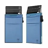 TOYFID Minimalistische Brieftasche-RFID-Schutz-Kartenhalter-Pop up Geldbörse-Schlankes Kreditkartenetui mit Münzfach（2pcs