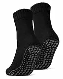 2 | 4 | 6 Paar ABS Socken Herren Damen Anti Rutsch Socken mit Wolle 21463 WP (Schwarz 2 Paar 39-42)