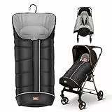 bemece Fußsack Kinderwagen Winter, Universal Fußsack Buggy mit Warmem & Bequemen Kristallvelours, Fusssack Kinderwagen Baby Winter für Buggys Kinderwagen - Schwarz