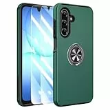 Doeshine für Samsung Galaxy A17/A26 (5G/4G) Hülle mit 2 Stück Displayschutzfolie & 360° Metall Rotate Ring Ständer, Robust Militär Handyhülle Outdoor Stoßfest Schutzhülle für Galaxy A17/A26 (Grün)