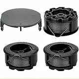 BESPOTCL Fadenspulen kompatibel mit Bosch UniversalGrassCut 18/18-26/18-260, 3 Ersatzspulen (6m, Ø1,6mm) mit Trimmerabdeckung, für F016800570 Rasentrimmer Zubehör