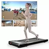 Superun Walking Pad max 159 KG/136 KG, Laufband für Zuhause mit Trainingseinheit, Leise Laufband Schreibtisch mit App und Multiplayer-Rennstrecke