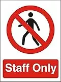 Seco Schild 'Staff Only', halbstarrer Kunststoff, 200 x 300 mm, 1 mm