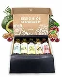 TIMBER TASTE® Ostergeschenk Frau - 5 vitale Würzöle & Aromaöl Set in premium Geschenkverpackung | Ostergeschenke Erwachsene | Geschenk für Frauen | Öl Set Geschenk Frauen zum Kochen & Genießen