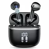 HOIFA Bluetooth Kopfhörer, Kopfhörer Kabellos Bluetooth 5.4 mit 4 ENC Noise Cancelling Mic, 40H Spielzeit mit LED, In Ear Kopfhörer HiFi Stereo, IPX7 wasserdichte Ohrhörer für Studium/Arbeit/Freizeit