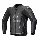 Alpinestars GP Plus V4 Motorrad Lederjacke (Black,50)