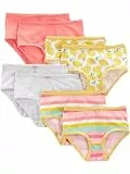 Simple Joys by Carter's Mädchen 8-Pack Underwear Unterwäsche, Grau/Rosa/Früchte/Streifen, 8 Jahre (8er Pack)