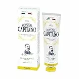 Pasta del Capitano 1905, Zitronen-Zahnpasta aus Sizilien, Hält das Zahnfleisch gesund und bekämpft schlechten Atem, Enthält organische Zitronenextrakte, 100% Made in Italy, 75 ml Tube