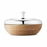 Georg Jensen Henning Koppel Bonbonnière Rübe, Holz, Brown, 16 x 16 x 10.8 cm
