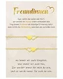 CheersLife 2 Stück Freundschaftsarmbänder, Beste Freundin Geschenke, Geschenk Freundin, Herz Armband Damen Geschenk Schwester Geburtstag Armband 18. Geburtstagsgeschenk Weihnachten Valentinstag Gold