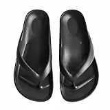 VIVASUN Orthopädische Flip Flops Damen & Herren mit Fußgewölbestütze – Bequeme Zehentrenner Sandalen Dämpfende,Rutschfest Leise Laufsohle Badelatschen & Badeschuhe für Sommer,Schwarz