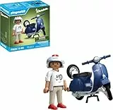 PLAYMOBIL Cars 71622 1969 Vespa 150 Sprint Veloce, Blau, originalgetreues Modell für Sammler und Fans, inklusive vielseitigem Zubehör und abnehmbaren Ersatzrad