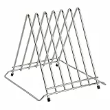 Hygiplas Triangle Schneidebrettständer, Edelstahl. 6 Einschübe, passend für Schneidebretter bis zu 30 mm Dicke, Stopper an den Füßen schützen die Arbeitsfläche, 280(H) x 300(B) x 395(T)mm, J027