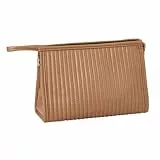Prettiee Kleine Kosmetiktaschen mit Reißverschluss, Tasche für Make-up-Pinsel, wasserdichte Reisekosmetiktasche (C 22,5 cm)