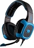 Sades In-Ear-Gaming-Kopfhörer schwarz schwarz/blau