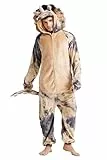 Loiahoer Unisex Erwachsene Triceratops Onesie Kostüm Pyjama Tie-dye Dinosaurier Drache Halloween Cosplay Kostüm Neuheit Tier Weihnachten Schlafanzug Pyjama Set für Familie & Paare,Grau,M