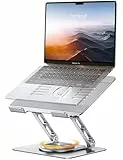 Lamicall Laptop Ständer, Verstellbarer Laptopständer - [360° Drehbar] Faltbarer Alu Notebook Ständer für Schreibtisch/Büro, Universale Ergonomische Laptop Stand Halterung für Macbook Pro Air, 10-17,3'
