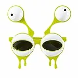 W WIDMANN MILANO Party Fashion 14402 - Brille Alien, mit doppelten Augen, Kostümzubehör, Außerirdischer, Accessoire, Karneval, Mottoparty