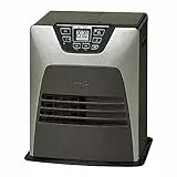 ZIBRO LC DX32 Tragbarer elektronischer Heizstrahler, 3200 W, silber-schwarz, 21 m2 – 52 m2, ohne Installation, Thermostat, wöchentliche Regelung [Energieklasse A]