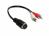 Good Connections AD-2CS5B Audio Adapter '2x Cinch Stecker auf 5-pol DIN Buchse', 0,2m Schwarz