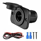 SYCEES Zigarettenanzünder, 12V-24V Steckdose Zigarettenanzünder,Gleichstrom-Feuerzeugsteckdose Steckdose für Auto, Motorrad, Marine, Wohnmobil,LKW, SUV,UTV usw (1 stück)