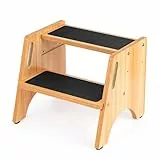 StrongTek Zweistufiger Tritthocker – Höhenverstellbar, Stabil & rutschfest, Ideal für Haushalt & Kinder