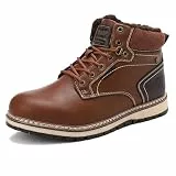 AX BOXING Winterschuhe Herren Gefüttert Warm Winterstiefel Herren Mode Winterboots Rutschfest Schneestiefel Größe 41-46 EU(Mattes Dunkelbraun, 43 EU)