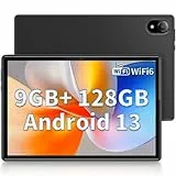 DOOGEE U10 Tablet Android 13, 9 GB RAM + 128 GB ROM (1 TB TF), 10 Zoll Tablet Touchscreen 2024, Quad-Core 2.0 GHz, WiFi-6 / BT 5.0 / GMS / 5060 mAh / 1280 x 800/8 MP + 5 MP/Widevine L1, Schwarz