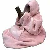 C hello cloud Übergroße Kapuzendecke, tragbarer Kapuzenpullover, bequemer und ultraweicher Sherpa-Fleece, flauschiger Pullover, eine Größe für alle (Marineblau), Rosa, Einheitsgröße Große Größen Tall