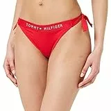 Tommy Hilfiger Damen Bikinihose Seitliche Schnürung Side Tie Cheeky Sport, Rot (Primary Red), S