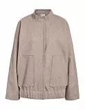 NOISY MAY Damen NMHALSTON L/S Bomber Jacket WVN NOOS Jacke, Nomad/Detail:Melange, XS
