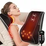 Aolso Nackenmassagegerät mit Wärme, Shiatsu Massagegeräte, 3D Rücken knetmassage, Knet Massagekissen zur Linderung von Rücken, Nacken, Schulter und Beinschmerzen, Geschenke für Männer und Frauen