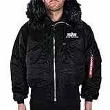 Alpha Industries 45P Hooded Custom Bomberjacke für Herren Black/Black