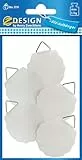 AVERY Zweckform 3731 Bildaufhänger zum Kleben 5 Stück (Ø 40 mm Durchmesser, weiße Aufkleber, Tragkraft bis zu 1,1 kg / 1100 g, selbstklebend, besonders stabil, für Bilder, Teller und Deko Objekte)