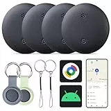 Reyke GPS Tracker Android, Air Smart Tag Compatible with Google Find My (Android Only), Key Finder for Keys, Luggage, Suitcase, Wallet, IP66 Waterproof, 4 Pack