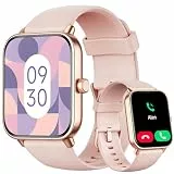 Smartwatch Damen 1.85' Smart Watch mit Alexa, Herzfrequenz/SpO2/Kalorien/Stress- und Schlafmonitoring, IP68 Wasserdicht Fitness Tracker mit Telefonfunktion, 100+ Sportmodi Fitnessuhr für iOS Android