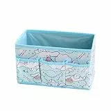 Roffatide Cinnamoroll Zusammenklappbare Aufbewahrungsbox Nylon Lagerkästen Makeup Organizer Schreibtisch Caddy Faltbarer Ablagekorb für Büro und Zuhause A