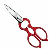 ZWILLING Vielzweckschere, Universalschere, Länge: 20 cm, Rostfreier Spezialstahl, Küchenhilfe, Silber/Rot [Made in Germany]