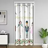 Homewish Weihnachten Nussknacker Türvorhang 132x203cm Frohe Weihnachten Vorhang für Jungen Mädchen,Weihnachten Nussknacker und Ballett Prinzessin Vorhänge Winter Weihnachten Urlaub Dekor Türvorhänge