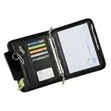 WEDO Elegance A5 Konferenzmappe – Executive Organizer im Leder-Look mit 4-Ring-Mechanik, Karten- & Dokumentenfächern, Stifthalter, kompakt & stilvoll
