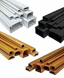 Kabelkanal Installationskanal UV Kabelschutzkanal Kabelrinne Elektroinstallationskanal für Kabel | Verschiedene Größen & Farben (Schwarz, 15X10 mm / 10 X 1m)